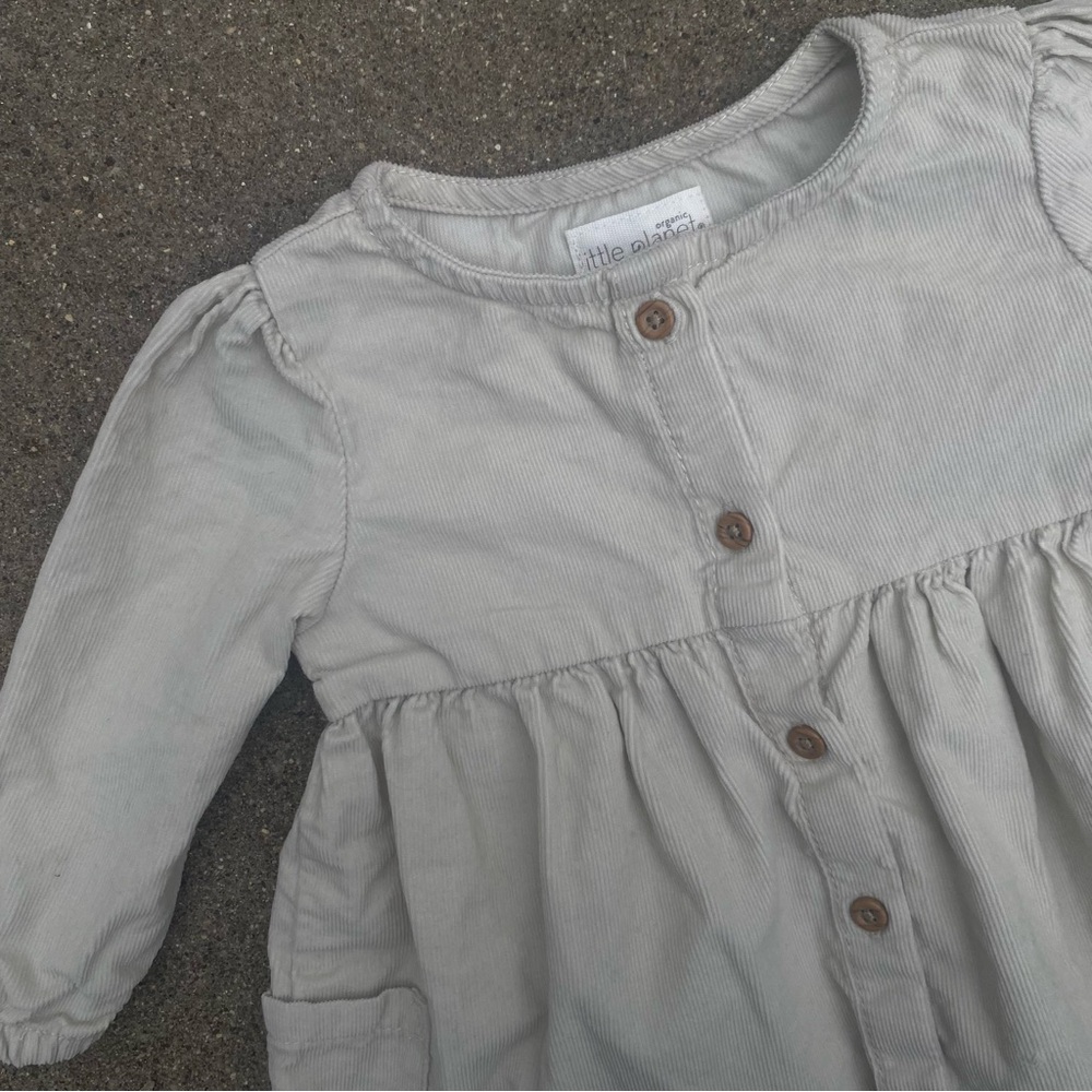 Little Planet Corduroy Natural Cream Dress